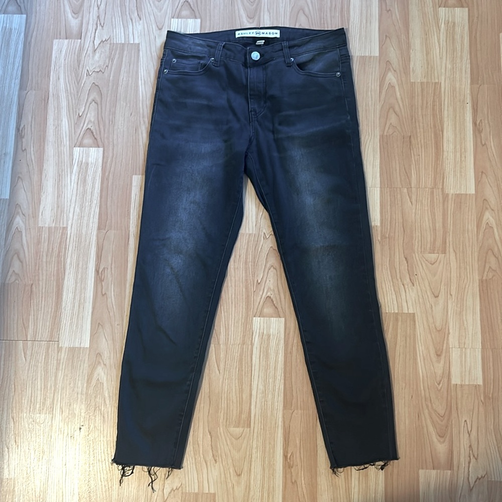 Light Black Jean Capri Pants